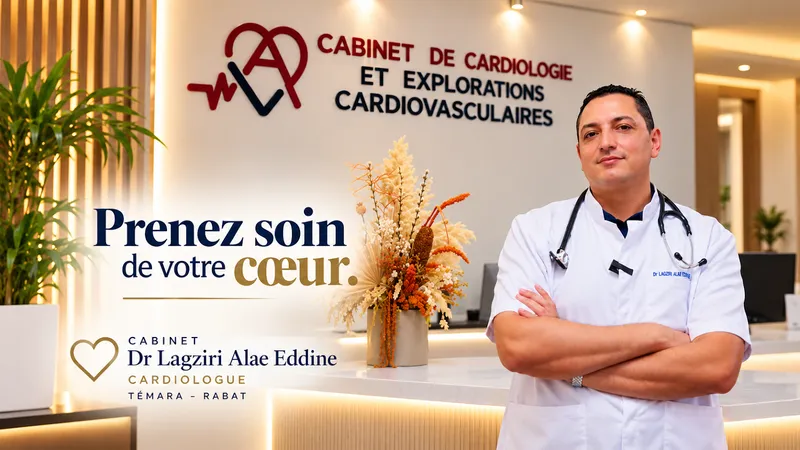 صورة 1 من Dr LAGZIRI Alae Eddine Cardiologue Temara Rabat Cabinet de cardiologie Témara Rabat عيادة القلب والشرايين